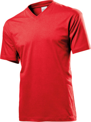 Stedman - V-Neck T-Shirt (scarlet red)