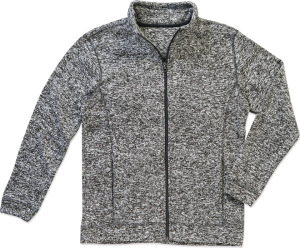 Stedman - Herren Strickfleece Jacke (dark grey melange)