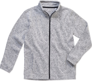 Stedman - Men´s Knitted Fleece Jacket (light grey melange)