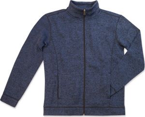 Stedman - Men´s Knitted Fleece Jacket (marina blue melange)
