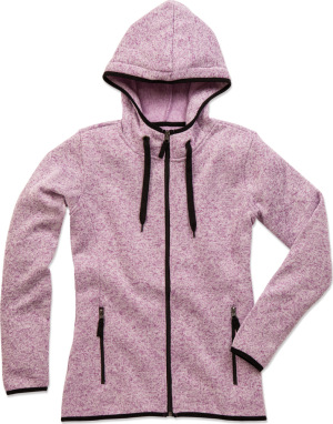 Stedman - Damen Strickfleece Jacke (purple melange)