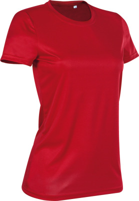 Stedman - Damen Interlock Sport T-Shirt Active-Dry (crimson red)