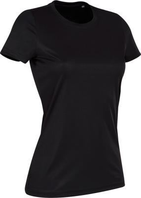 Stedman - Damen Interlock Sport T-Shirt Active-Dry (black opal)