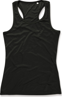 Stedman - Damen Interlock Sport T-Shirt ärmellos (black opal)