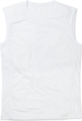 Stedman - Men's "Bird eye" Sport Shirt sleeveless (white)