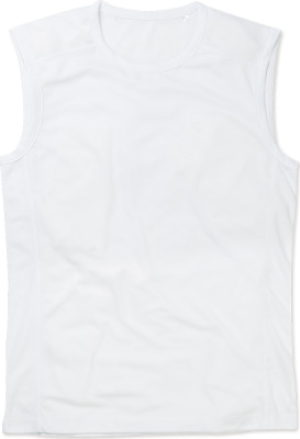 Stedman - Men's "Bird eye" Sport Shirt sleeveless (white)