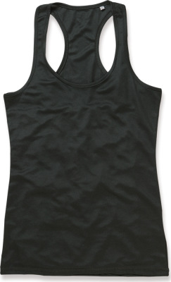 Stedman - Ladies' "Bird eye" Sport Shirt sleeveless (black opal)