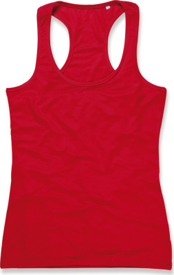 Stedman - Damen "Bird eye" Sport Shirt ärmellos (crimson red)