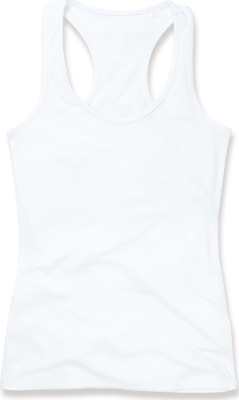Stedman - Damen "Bird eye" Sport Shirt ärmellos (white)