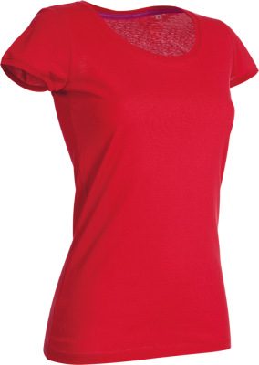 Stedman - Crew Neck Megan Damen T-Shirt (crimson red)