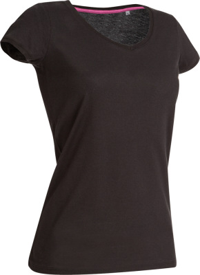 Stedman - Damen V-Neck T-Shirt (black opal)