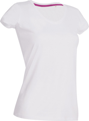 Stedman - Ladies' V-Neck T-Shirt (white)