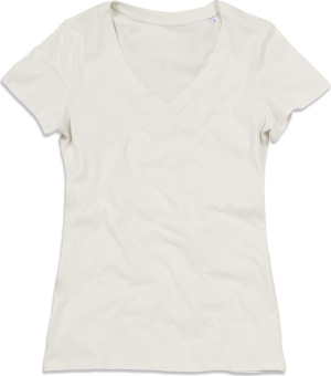 Stedman - Organic Damen V-Neck T-Shirt "Janet" (winter white)