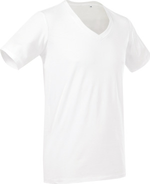 Stedman - Men's V-Neck T-Shirt (white)