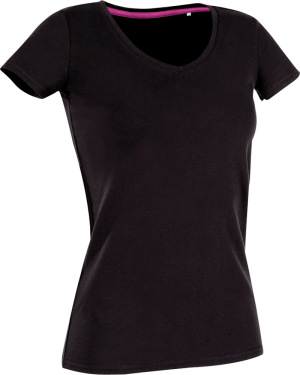 Stedman - Damen V-Neck T-Shirt (black opal)