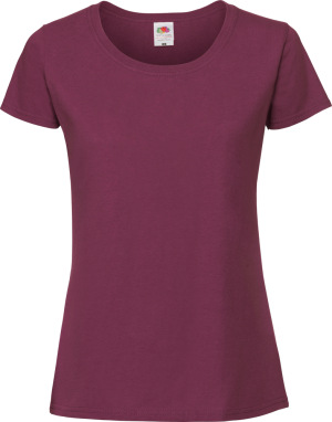 Fruit of the Loom - Damen Ringspun Premium T-Shirt (burgundy)