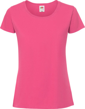 Fruit of the Loom - Damen Ringspun Premium T-Shirt (fuchsia)