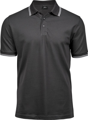 Tee Jays - Herren Heavy Stretch Piqué Polo (dark grey/white)