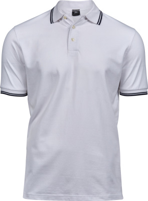 Tee Jays - Herren Heavy Stretch Piqué Polo (white/navy)