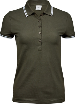 Tee Jays - Damen Heavy Stretch Piqué Polo (olive/white)