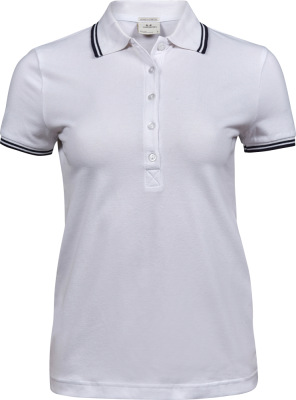 Tee Jays - Ladies' Heavy Stretch Piqué Polo (white/navy)