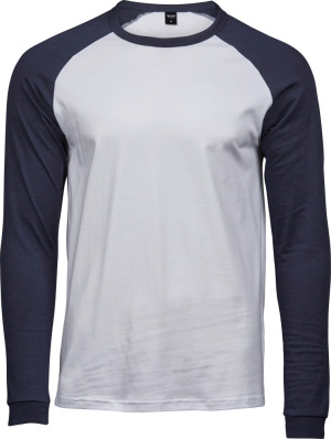 Tee Jays - Men's Baseball T-Shirt (white/navy)