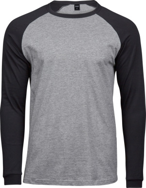 Tee Jays - Men's Baseball T-Shirt (heather/black)