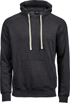 Tee Jays - Lightweight Hooded Vintage Sweatshirt (black melange)