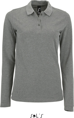 SOL’S - Damen Polo langarm (grey melange)