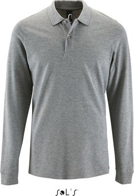 SOL’S - Men's Polo longsleeve (grey melange)