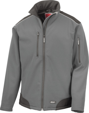 Result - 3-Lagen Softshell Ripstop Workwear Jacke (grey/black)