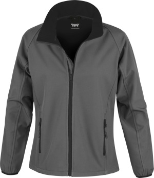 Result - 2-Lagen Damen Softshell Jacke "Printable" (charcoal/black)