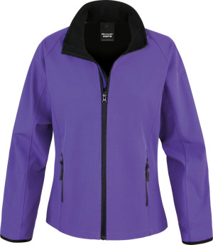 Result - Ladies' 2-layer Printable Softshell Jacket (purple/black)