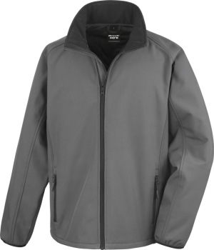 Result - Men's 2-layer Printable Softshell Jacket (charcoal/black)