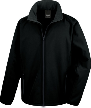 Result - Men's 2-layer Printable Softshell Jacket (black/black)
