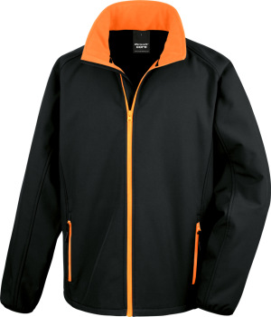 Result - 2-Lagen Herren Softshell Jacke "Printable" (black/orange)