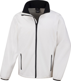 Result - Men's 2-layer Printable Softshell Jacket (white/black)