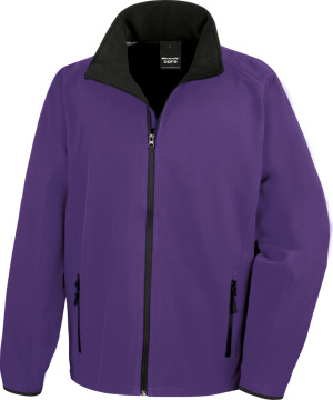 Result - Men's 2-layer Printable Softshell Jacket (purple/black)