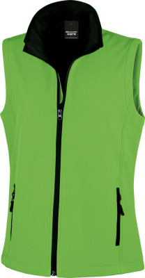 Result - Ladies' 2-layer Printable Softshell Gilet (vivid green/black)