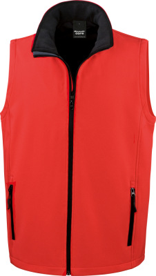 Result - Men's 2-layer Printable Softshell Gilet (red/black)