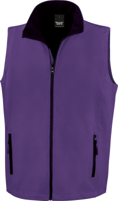 Result - Herren "Printable" 2-Lagen Softshell Gilet (purple/black)