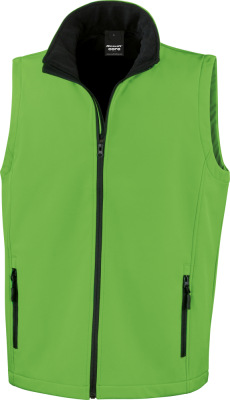 Result - Herren "Printable" 2-Lagen Softshell Gilet (vivid green/black)