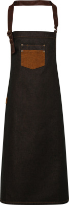 Premier - Denim Bib Apron "Division" (black/tan)