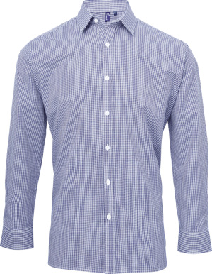 Premier - Shirt "Gingham" longsleeve (navy/white)