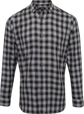 Premier - Popline Shirt "Mulligan" longsleeve (steel/black)