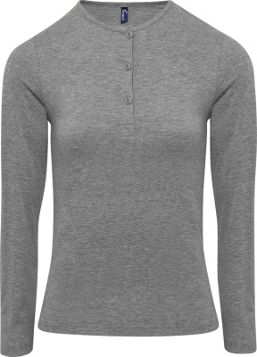 Premier - Ladies' Roll Sleeve T-Shirt longsleeve (grey marl)