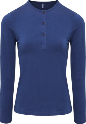 Premier - Damen Rollärmel T-Shirt langarm (indigo)