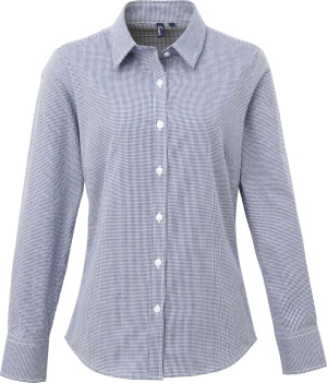 Premier - Bluse "Gingham" langarm (navy/white)