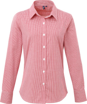 Premier - Bluse "Gingham" langarm (red/white)