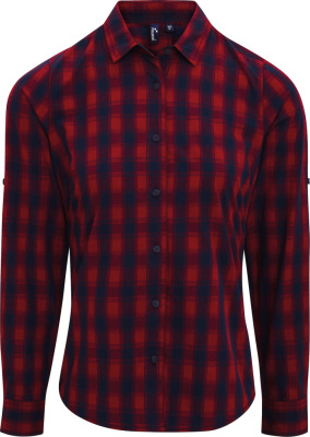 Premier - Bluse "Mulligan" langarm (red/navy)